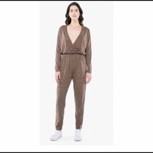 American Apparel soft brown jumpsuit